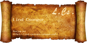 Lind Csongor névjegykártya